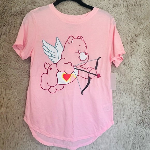 Care Bears Tops - NWT Care Bears women’s / juniors knit T-shirt pink size Medium comfortable top